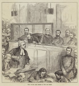 A bankhamisítók tárgyalása az Old Bailey-ben alkotó: Arthur Hopkins