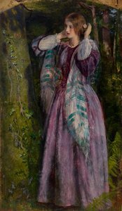 Amy, a „The Long Engagement” című tanulmány, 1859 alkotó: Arthur Hughes