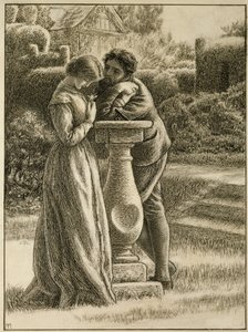 A számlap, 19. század (toll és tinta papíron) alkotó: Arthur Hughes