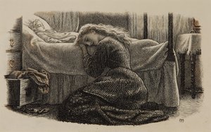 A legfiatalabb gyermek halála, 1865 körül (tinta papíron) alkotó: Arthur Hughes