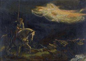 Sir Galahad. La Quete du Saint Graal Sir Galahad. A Szent Grál keresése, Arthur Hughes (1832-1915) - Olaj, fa, 30,5x43 - Magángyűjtemény alkotó: Arthur Hugues