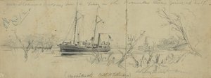 USS Currituck és a Seth Low vontatóhajó a Pamunkey folyón, 1862