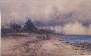 nem címmel (hínárgyűjtés a vihar előtt, Sandringham strand) alkotó: Arthur Merric Boyd