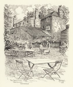 The Spaniards Tea Garden, Hampstead (litho)