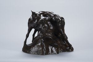 Puma szállító szarvastetem, 1900 körül (bronz)
