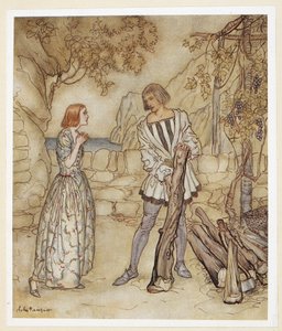 III. FELvonás: I. jelenet, 15. sor Jaj, könyörgöm, ne dolgozz olyan keményen. alkotó: Arthur Rackham