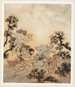 IV. FELvonás: I. jelenet, 259. sor Menj, és ród meg a goblinjaimat, hogy ők csiszolják az ízületeiket Száraz görcsökkel alkotó: Arthur Rackham