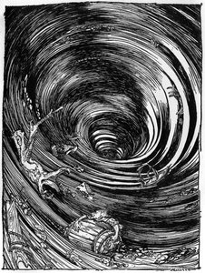 Edgar Allan Poe: A Descent into the Maelstrom alkotó: Arthur Rackham