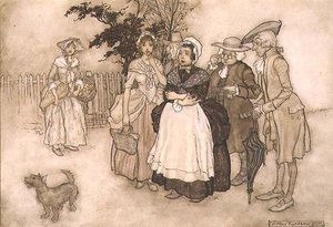 All Stood Amazed, jelenet Washington Irving (1783-1859) „Rip Van Winkle” című művéből, 1905 (toll és tinta, akvarell) alkotó: Arthur Rackham