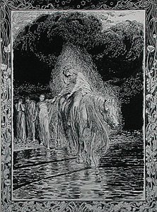 Átkelés a folyón alkotó: Arthur Rackham