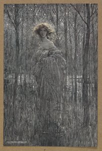 Szép Heléna, aki több engild volt az éjszakán, mint te minden tüzes ó és fényszem." Jelenet a Szentivánéji álomból. alkotó: Arthur Rackham