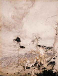 Tündértojásárusok (akvarell tollal és tintával papíron) alkotó: Arthur Rackham