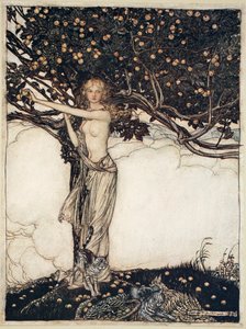 "Freia, a szép", 1910 alkotó: Arthur Rackham