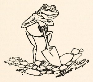 Béka ásóval a Gullivers Travelstől, Jonathan Swifttől alkotó: Arthur Rackham