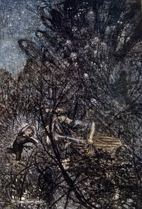 Illusztráció: Arthur RACKHAM (1867-1939) William SHAKESPEARE: Egy nyári éjszaka álmához alkotó: Arthur Rackham