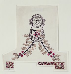 Illusztráció a karácsonyi énekhez Charles Dickenstől, 1915-ös kiadás (toll és tinta szépiával és WC-vel papíron) alkotó: Arthur Rackham