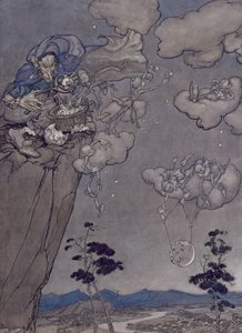 Illusztráció: Rip Van Winkle, Washington Irving (1783-1859) 1904 (toll és tinta WC-vel papíron) alkotó: Arthur Rackham