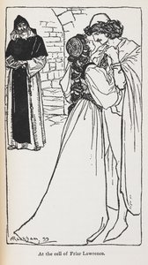 A Rómeó és Júlia csillagos szerelmeseinek illusztrációja. alkotó: Arthur Rackham