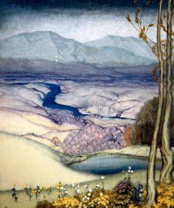 Tájkép, 1920 körül (wc, papír) alkotó: Arthur Rackham