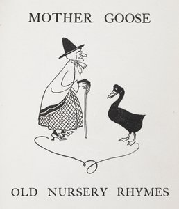 Anya lúd. Idős hölgy libával. alkotó: Arthur Rackham