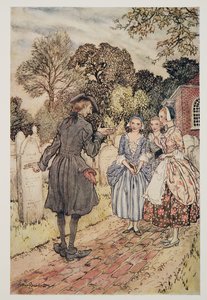 A Sleepy Hollow legendája, Washington Irving (1783-1859), pub. 1928 alkotó: Arthur Rackham