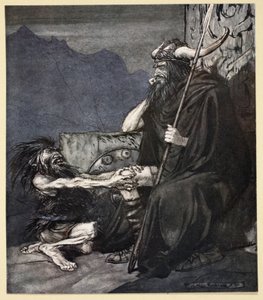 „Esküdj rám, Hagen, fiam!”, illusztráció a „Siegfried és az istenek alkonya” című művéből, 1924 alkotó: Arthur Rackham