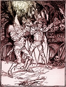 Edgar Allan Poe "Amontillado hordója". alkotó: Arthur Rackham