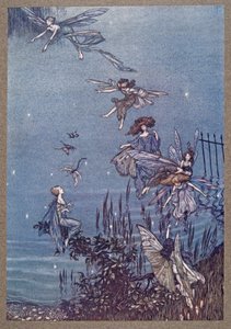 The Fairies of the Serpentine, Pán Pétertől a Kensington Gardensben, J M Barrie (1860-1937), pub. 1906 alkotó: Arthur Rackham