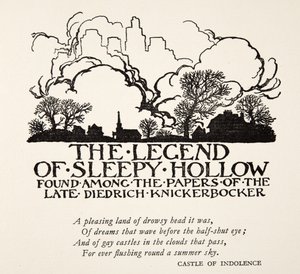 The Legend of Sleepy Hollow, The Legend of Sleepy Hollow, Washington Irving (1783-1859), pub. 1928 alkotó: Arthur Rackham