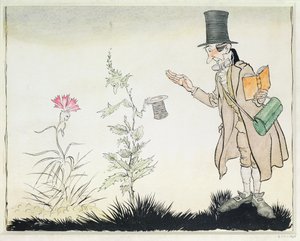 A professzor ki nem állhatja az ilyesmit, illusztrációja Hans Christian Andersen „Ada kis virágai” című művéből, 1932.