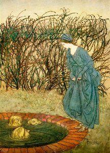 A kút három feje, F.A. Steel által újra elmesélt angol tündérmesékből, 1927 alkotó: Arthur Rackham