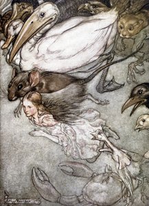 A könnyek tava – Lewis Carroll „” Alice kalandjai csodaországban” című művében, ill. írta Arthur Rackham alkotó: Arthur Rackham