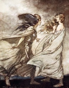 – A gyűrű a kezeden – ..ah kérlek! Hogy Wotan dobja el!”, 1924. alkotó: Arthur Rackham