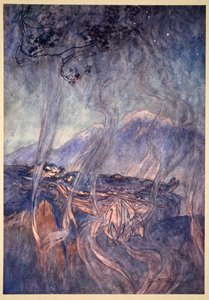 "Brunnhilde álma", 1910. alkotó: Arthur Rackham