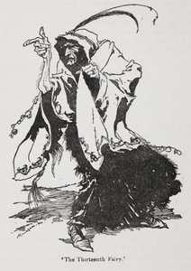A tizenharmadik tündér a Briar Rose-ból (Csipkerózsika) alkotó: Arthur Rackham