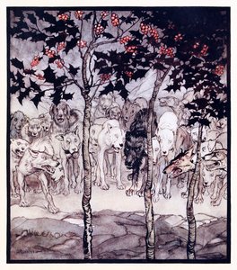 Kint álltak, tele vadsággal és rémülettel. Cesh Corran elvarázsolt barlangjából az ír tündérmesékben alkotó: Arthur Rackham