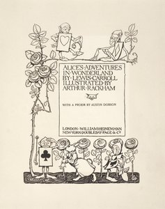 Címlap, Alices Adventures in Wonderland, szerző: Lewis Carroll, pub.1907 alkotó: Arthur Rackham