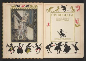 Címlap és előlap a Hamupipőkéből, újra elmesélte C.S. Evans, illusztrálta Arthur Rackham alkotó: Arthur Rackham