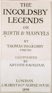 Címlap az 1898-ban kiadott Thomas Ingoldsby „The Ingoldsby Legends, or Mirth and Marvels” című könyvéhez (toll és tinta papíron) alkotó: Arthur Rackham