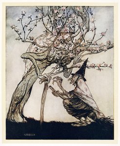 Az enyém fája! Ó az én fájom! Láttad az én szemtelen kis szobalányomat?, az angol tündérmesékből, kocsmából. 1922 alkotó: Arthur Rackham