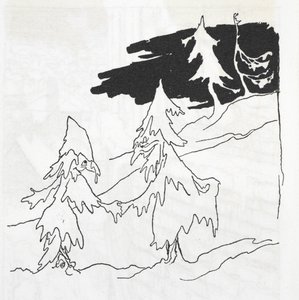 Két fa-ember kezet fog alkotó: Arthur Rackham