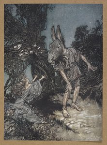 – Melyik angyal ébreszt fel virágágyamból? Titánia és Bottom. Jelenet a Szentivánéji álomból. alkotó: Arthur Rackham