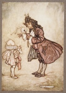 Amikor őfelsége tudni akarja az időt, J. M. Barrie (1860-1937), kocsma, Peter Pan a Kensington Gardensben. 1906 alkotó: Arthur Rackham