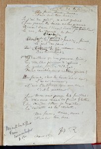 Arthur Rimbaud „Az éhség lakomái” című versének kézirata, 1872. augusztus. Charleville, Rimbaud Múzeum alkotó: Arthur Rimbaud