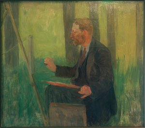 Thomas Herbst munka közben alkotó: Arthur Siebelist