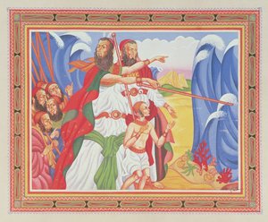 A Vörös-tenger kettéválása alkotó: Arthur Szyk