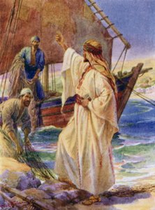 Jézus hívja Pétert és Andrást (színes litó)