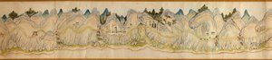 16 000. szállított. Tájolása észak jobbra. Dombormű ábrázolva. Madártávlat. Takarja a Wei folyót Baoji Xianban, Shanxi Sheng-t Shu Dao-ig a Shanxi-Sichuan határon. Településeket, pihenőhelyeket, állomásokat, fogadókat, templomokat, hegyi hágókat, falakat j