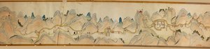16 000. szállított. Tájolása észak jobbra. Dombormű ábrázolva. Madártávlat. Takarja a Wei folyót Baoji Xianban, Shanxi Sheng-t Shu Dao-ig a Shanxi-Sichuan határon. Településeket, pihenőhelyeket, állomásokat, fogadókat, templomokat, hegyi hágókat, falakat j