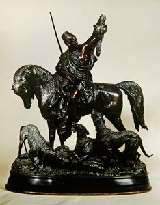 Kabil visszatér a vadászatból, 1870 körül (bronz) (lásd a 474330-at a hátoldalon) alkotó: Arthur Waagen